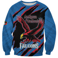 Custom Antigua and Barbuda Cricket Sweatshirt Go Champions Falcons