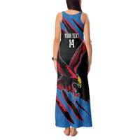 Custom Antigua and Barbuda Cricket Tank Maxi Dress Go Champions Falcons