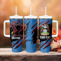Custom Antigua and Barbuda Cricket Tumbler With Handle Go Champions Falcons