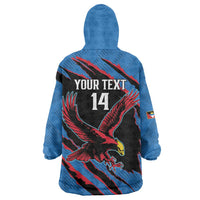 Custom Antigua and Barbuda Cricket Wearable Blanket Hoodie Go Champions Falcons