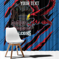 Custom Antigua and Barbuda Cricket Window Curtain Go Champions Falcons