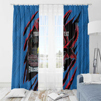Custom Antigua and Barbuda Cricket Window Curtain Go Champions Falcons