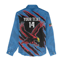 Custom Antigua and Barbuda Cricket Women Casual Shirt Go Champions Falcons