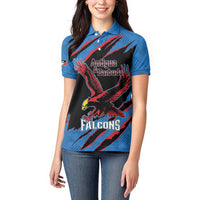 Custom Antigua and Barbuda Cricket Women Polo Shirt Go Champions Falcons