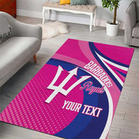 Custom Barbados Royals Cricket Area Rug Go Champions Tridents Pink Version