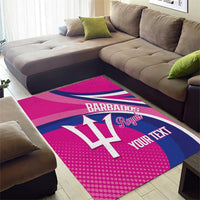 Custom Barbados Royals Cricket Area Rug Go Champions Tridents Pink Version