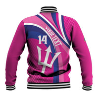 Custom Barbados Royals Cricket Baseball Jacket Go Champions Tridents Pink Version