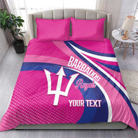 Custom Barbados Royals Cricket Bedding Set Go Champions Tridents Pink Version