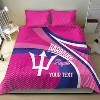 Custom Barbados Royals Cricket Bedding Set Go Champions Tridents Pink Version