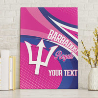 Custom Barbados Royals Cricket Canvas Wall Art Go Champions Tridents Pink Version