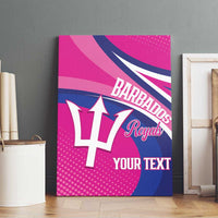 Custom Barbados Royals Cricket Canvas Wall Art Go Champions Tridents Pink Version