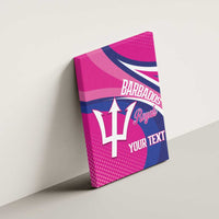 Custom Barbados Royals Cricket Canvas Wall Art Go Champions Tridents Pink Version