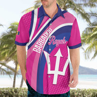 Custom Barbados Royals Cricket Hawaiian Shirt Go Champions Tridents Pink Version