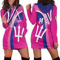 Custom Barbados Royals Cricket Hoodie Dress Go Champions Tridents Pink Version