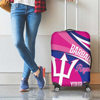 Custom Barbados Royals Cricket Luggage Cover Go Champions Tridents Pink Version
