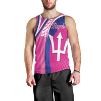 Custom Barbados Royals Cricket Men Tank Top Go Champions Tridents Pink Version