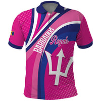 Custom Barbados Royals Cricket Polo Shirt Go Champions Tridents Pink Version