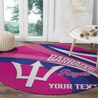 Custom Barbados Royals Cricket Round Carpet Go Champions Tridents Pink Version