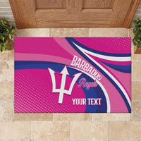 Custom Barbados Royals Cricket Rubber Doormat Go Champions Tridents Pink Version