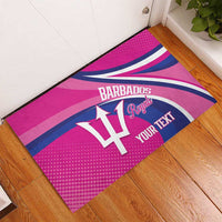 Custom Barbados Royals Cricket Rubber Doormat Go Champions Tridents Pink Version