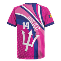 Custom Barbados Royals Cricket Rugby Jersey Go Champions Tridents Pink Version