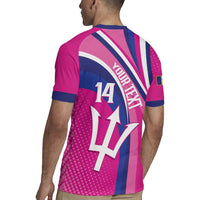 Custom Barbados Royals Cricket Rugby Jersey Go Champions Tridents Pink Version