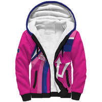 Custom Barbados Royals Cricket Sherpa Hoodie Go Champions Tridents Pink Version