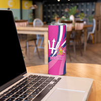 Custom Barbados Royals Cricket Skinny Tumbler Go Champions Tridents Pink Version