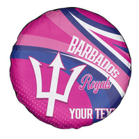 Custom Barbados Royals Cricket Spare Tire Cover Go Champions Tridents Pink Version