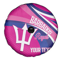Custom Barbados Royals Cricket Spare Tire Cover Go Champions Tridents Pink Version