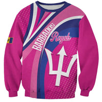 Custom Barbados Royals Cricket Sweatshirt Go Champions Tridents Pink Version