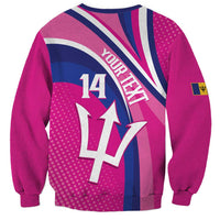 Custom Barbados Royals Cricket Sweatshirt Go Champions Tridents Pink Version