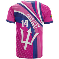 Custom Barbados Royals Cricket T Shirt Go Champions Tridents Pink Version