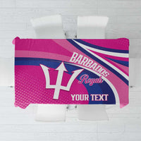 Custom Barbados Royals Cricket Tablecloth Go Champions Tridents Pink Version