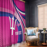 Custom Barbados Royals Cricket Window Curtain Go Champions Tridents Pink Version