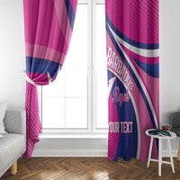 Custom Barbados Royals Cricket Window Curtain Go Champions Tridents Pink Version