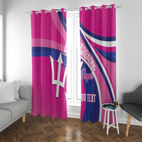 Custom Barbados Royals Cricket Window Curtain Go Champions Tridents Pink Version