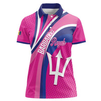 Custom Barbados Royals Cricket Women Polo Shirt Go Champions Tridents Pink Version