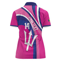 Custom Barbados Royals Cricket Women Polo Shirt Go Champions Tridents Pink Version