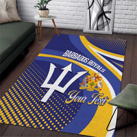 Custom Barbados Royals Cricket Area Rug Go Champions Tridents Yellow Version