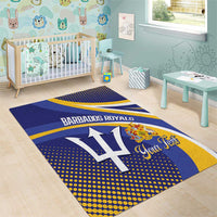Custom Barbados Royals Cricket Area Rug Go Champions Tridents Yellow Version