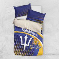 Custom Barbados Royals Cricket Bedding Set Go Champions Tridents Yellow Version