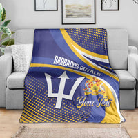 Custom Barbados Royals Cricket Blanket Go Champions Tridents Yellow Version