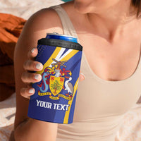 Custom Barbados Royals Cricket 4 in 1 Can Cooler Tumbler Go Champions Tridents Yellow Version