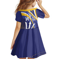 Custom Barbados Royals Cricket Family Matching Long Sleeve Bodycon Dress and Hawaiian Shirt Go Champions Tridents Yellow Version