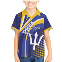 Custom Barbados Royals Cricket Family Matching Mermaid Dress and Hawaiian Shirt Go Champions Tridents Yellow Version