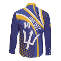 Custom Barbados Royals Cricket Long Sleeve Button Shirt Go Champions Tridents Yellow Version