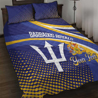 Custom Barbados Royals Cricket Quilt Bed Set Go Champions Tridents Yellow Version
