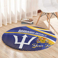 Custom Barbados Royals Cricket Round Carpet Go Champions Tridents Yellow Version