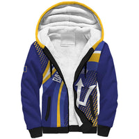 Custom Barbados Royals Cricket Sherpa Hoodie Go Champions Tridents Yellow Version